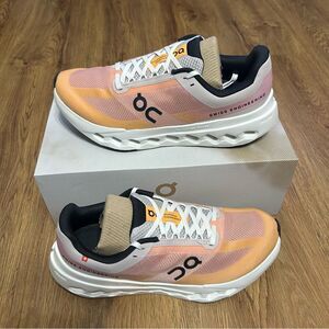 ON CLOUDSURFER Next Tangerine Ivory running lace up shoes sneakers women’s 7 new